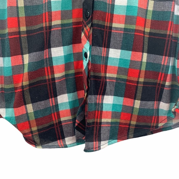 Passport Plaid Button Up Shirt Multicolor Size Large - Picture 6 of 9